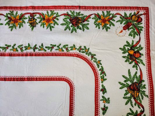 VIntage Christmas Tablecloth