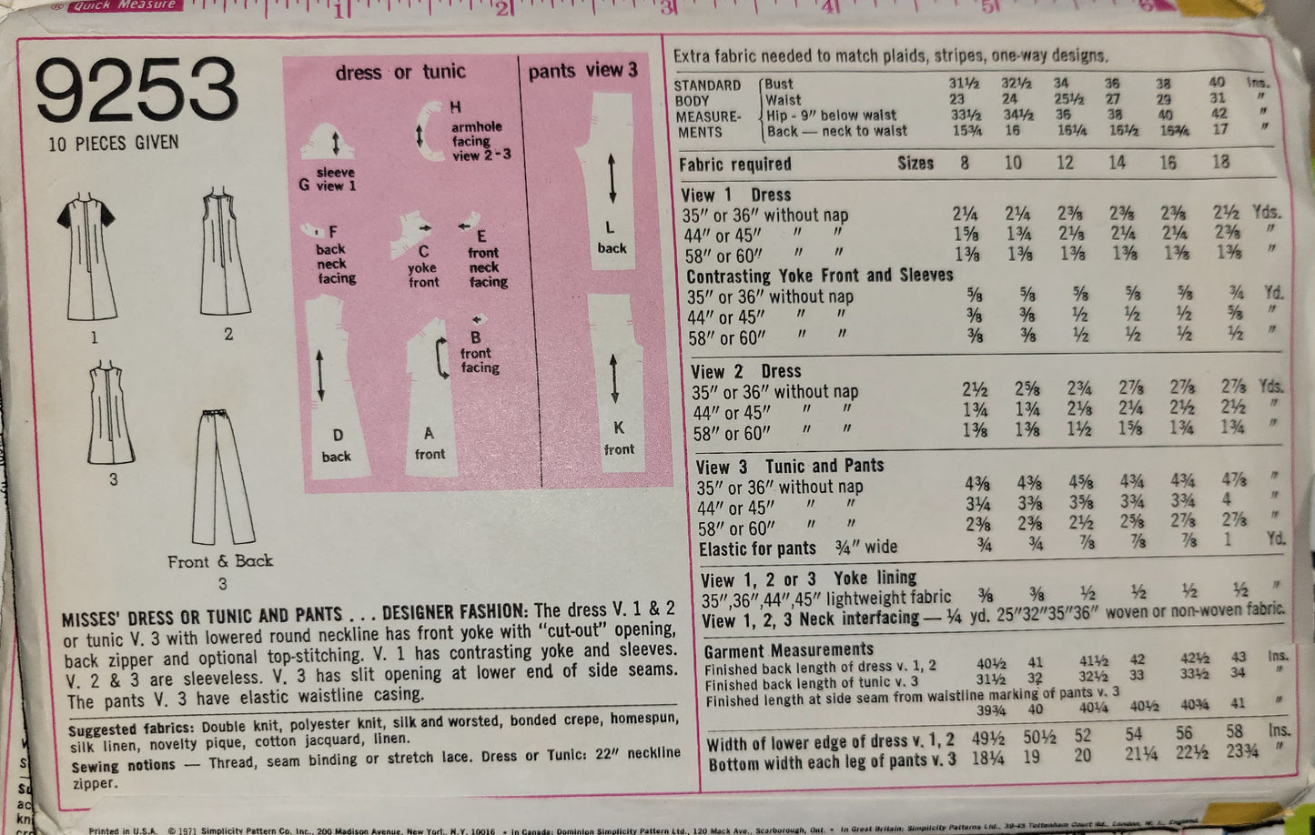 Simplicity 9253