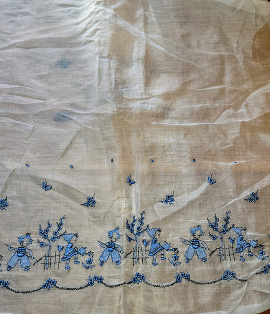 Vintage Embroidered Gauze