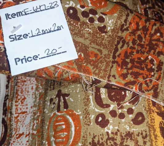 Vintage Printed Linen Fabric