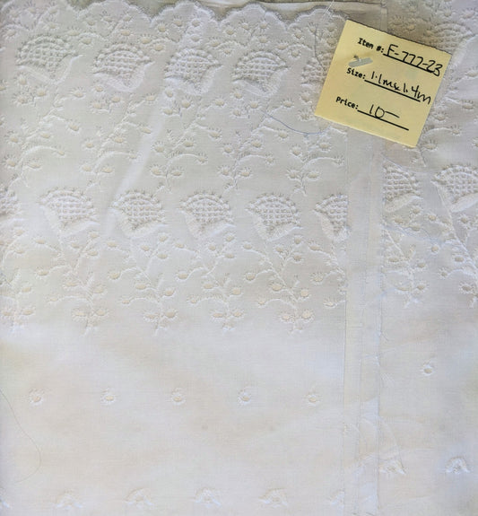 Vintage Cotton Eyelet Fabric