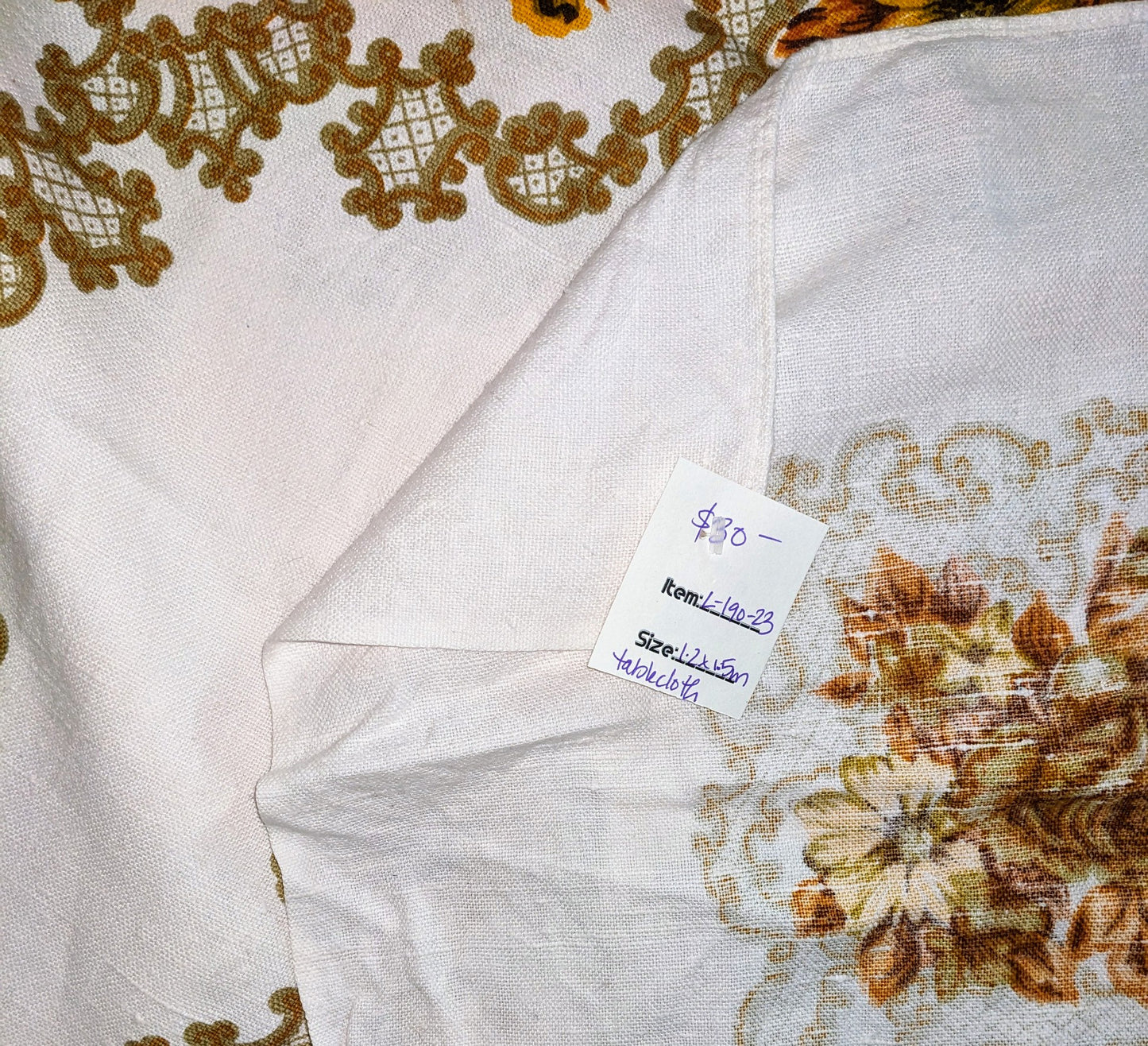 Vintage Linen Tablecloth