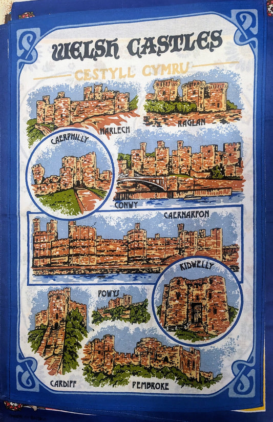 Travel Teatowel-WELSH CASTLES