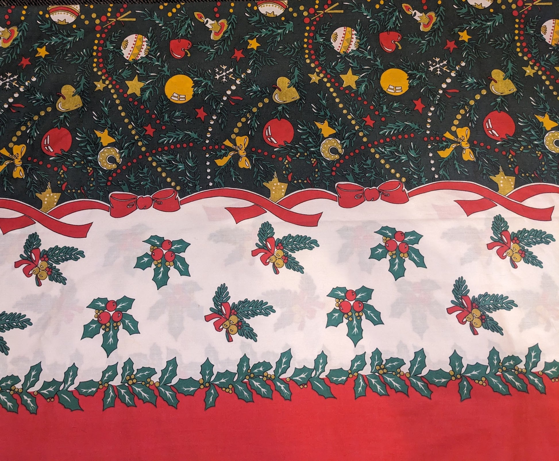 Vintage Christmas Tablecloth