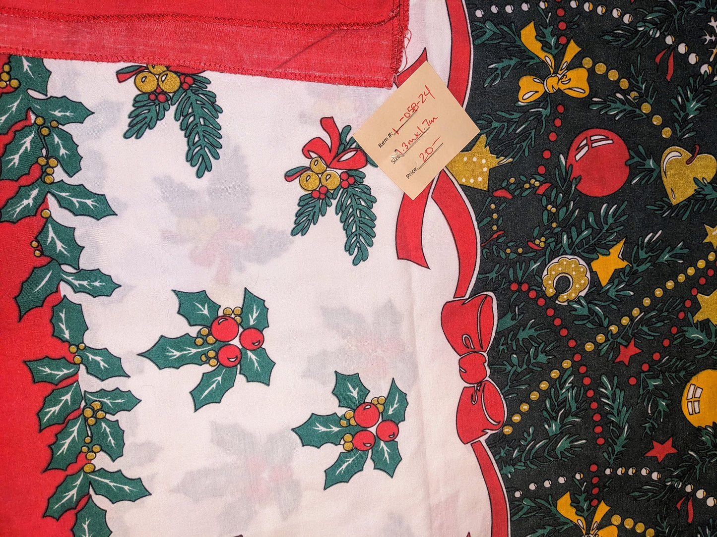 Vintage Christmas Tablecloth