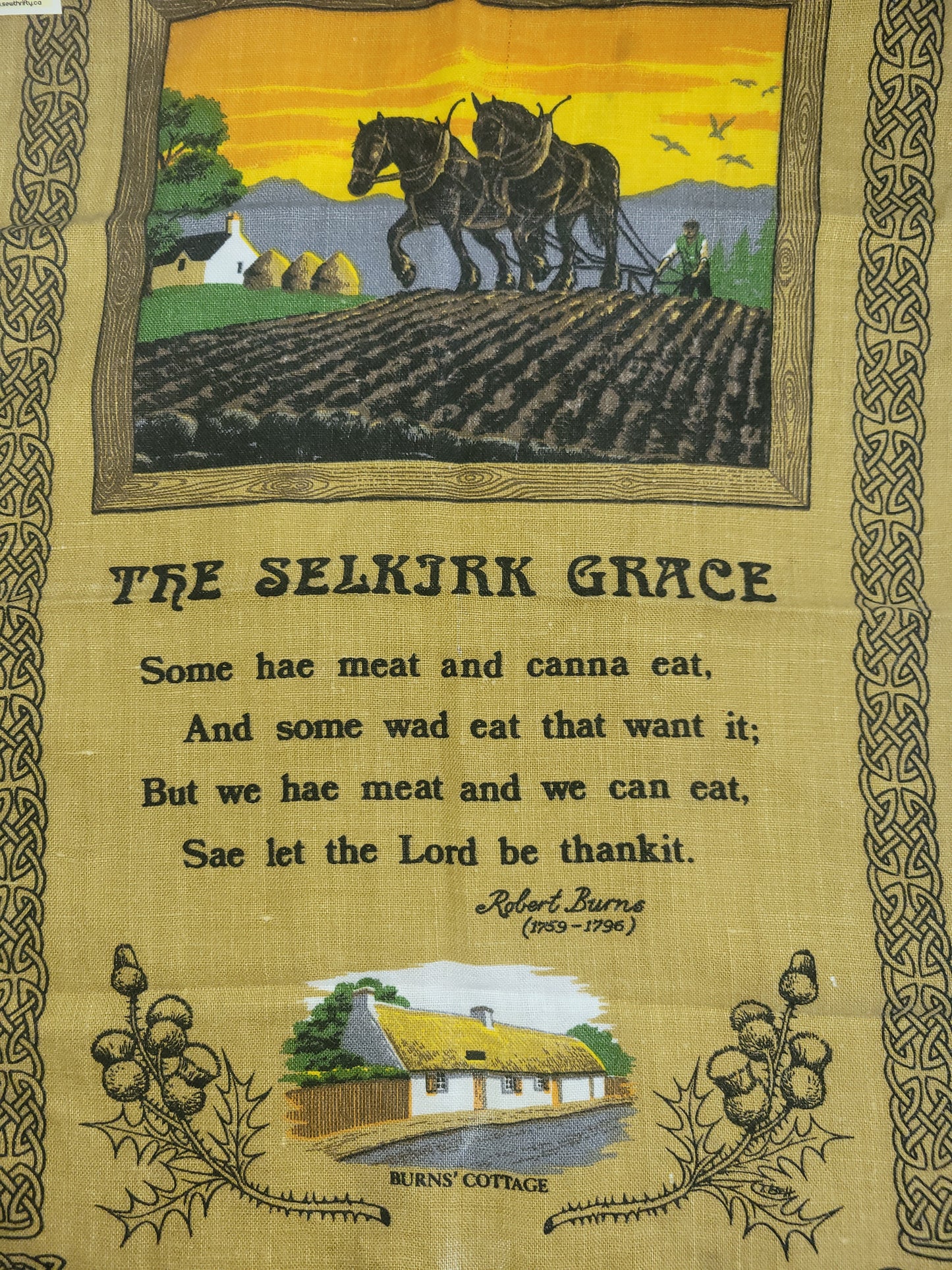 Tea Towel-Selkirk Grace