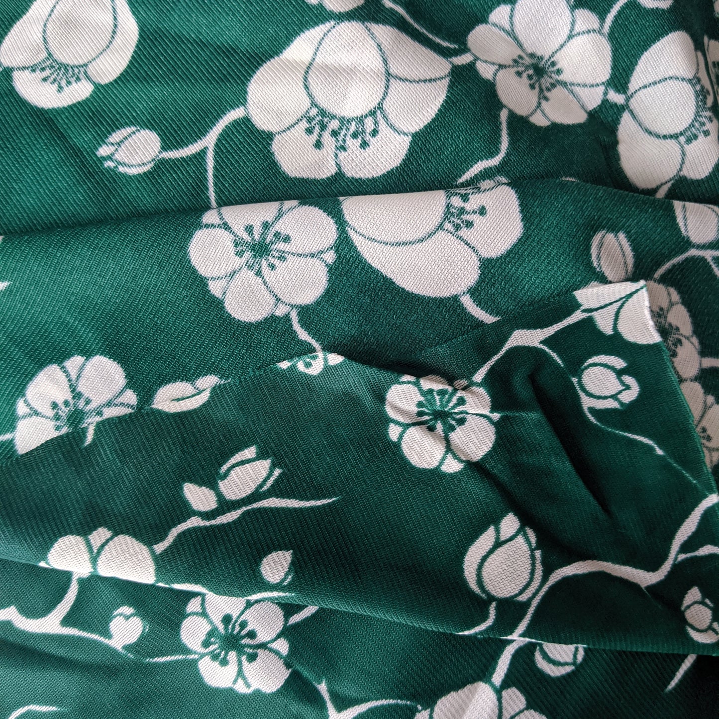 1960s Light Printed Polyester Fabric