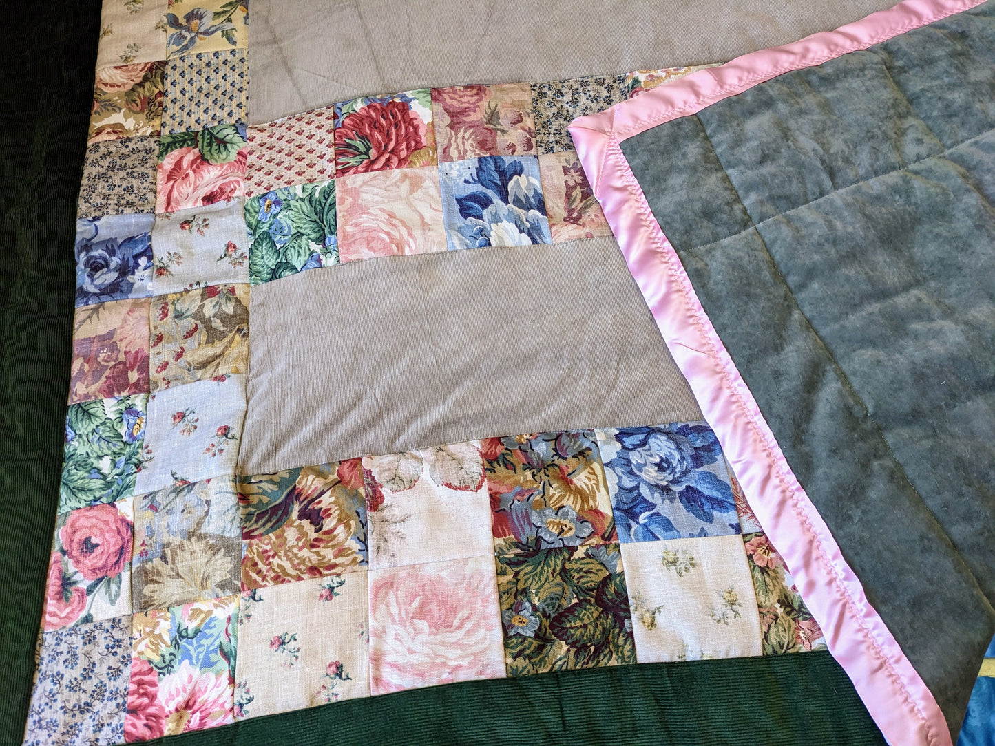 Thrown Together--Floral Fairygrunge Quilt