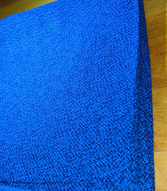 POLYESTER BOUCLE WEAVE WITH INTERFACING-UPHOSLTERY WEIGHT ROYAL BLUE